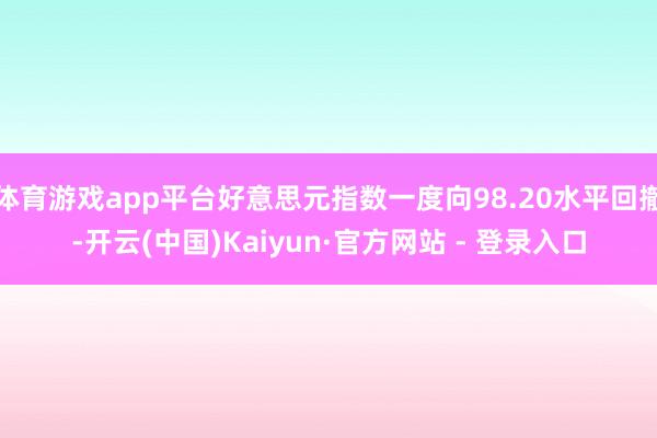 体育游戏app平台好意思元指数一度向98.20水平回撤-开云(中国)Kaiyun·官方网站 - 登录入口