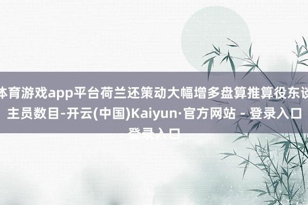 体育游戏app平台荷兰还策动大幅增多盘算推算役东谈主员数目-开云(中国)Kaiyun·官方网站 - 登录入口