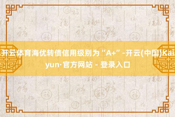 开云体育海优转债信用级别为“A+”-开云(中国)Kaiyun·官方网站 - 登录入口