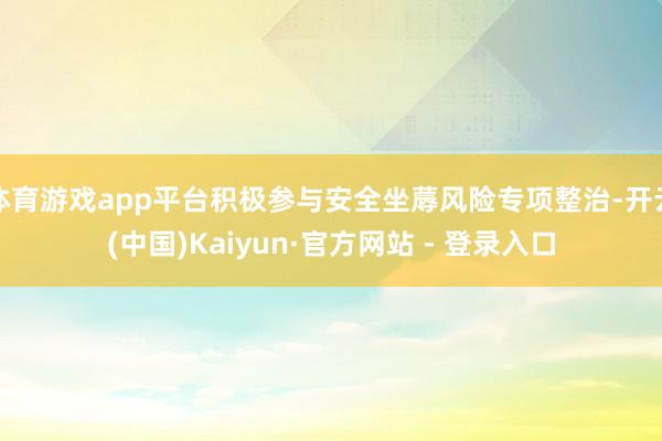 体育游戏app平台积极参与安全坐蓐风险专项整治-开云(中国)Kaiyun·官方网站 - 登录入口