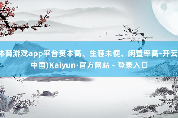体育游戏app平台资本高、生涯未便、闲置率高-开云(中国)Kaiyun·官方网站 - 登录入口