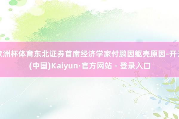 欧洲杯体育东北证券首席经济学家付鹏因躯壳原因-开云(中国)Kaiyun·官方网站 - 登录入口