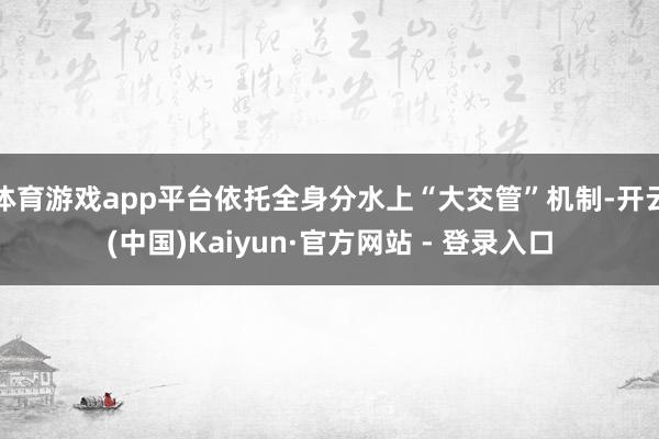 体育游戏app平台依托全身分水上“大交管”机制-开云(中国)Kaiyun·官方网站 - 登录入口