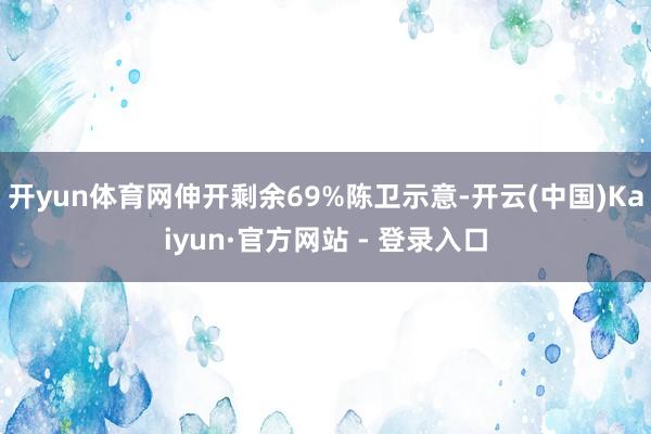 开yun体育网伸开剩余69%陈卫示意-开云(中国)Kaiyun·官方网站 - 登录入口