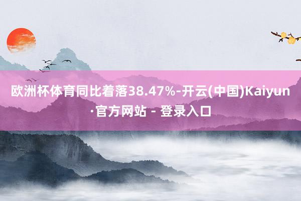 欧洲杯体育同比着落38.47%-开云(中国)Kaiyun·官方网站 - 登录入口